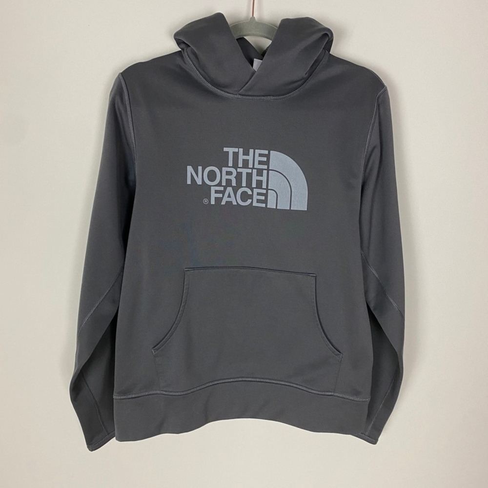 The North Face Mens Hoodie Pullover Gray Logo Half Dome Small Casual